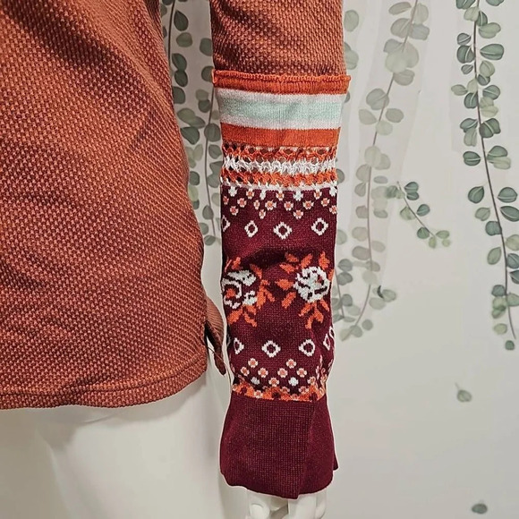 Free People Mikah Notch Neck Top Sz M - Picture 5 of 11